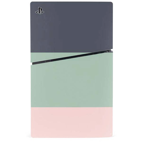 Striped Spring Colors PS5 Slim Digital Edition Console Skin