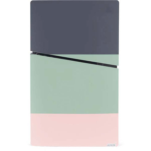 Striped Spring Colors PS5 Slim Digital Edition Console Skin