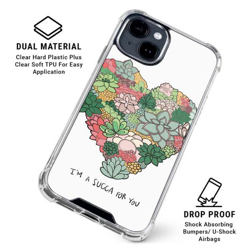 Succa For You iPhone 15 Clear Case