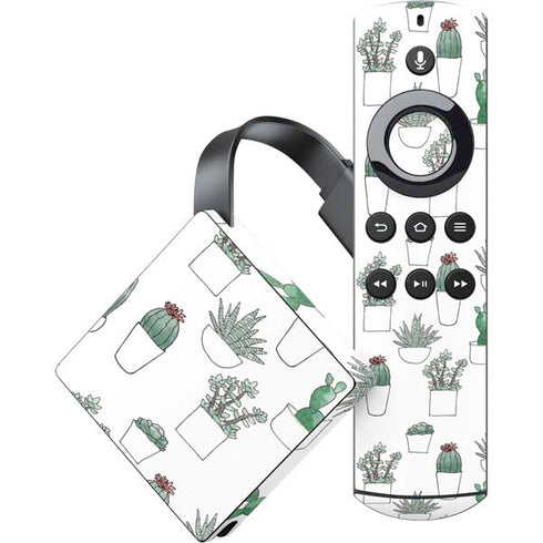 Succulent Pattern Amazon Fire TV Skin