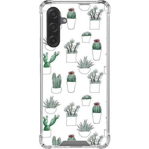 Succulent Pattern Galaxy A17 Clear Case