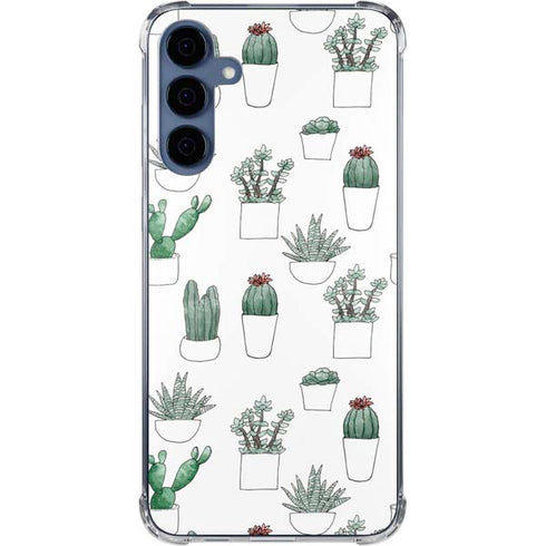 Succulent Pattern Galaxy A55 5G Clear Case