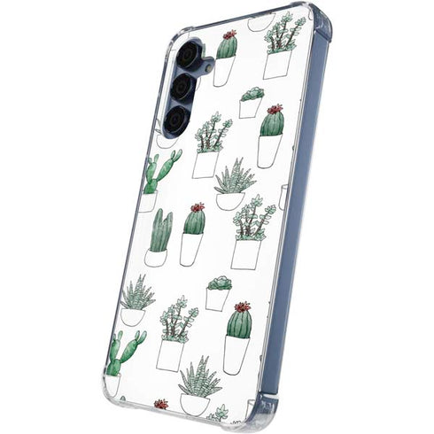 Succulent Pattern Galaxy A55 5G Clear Case