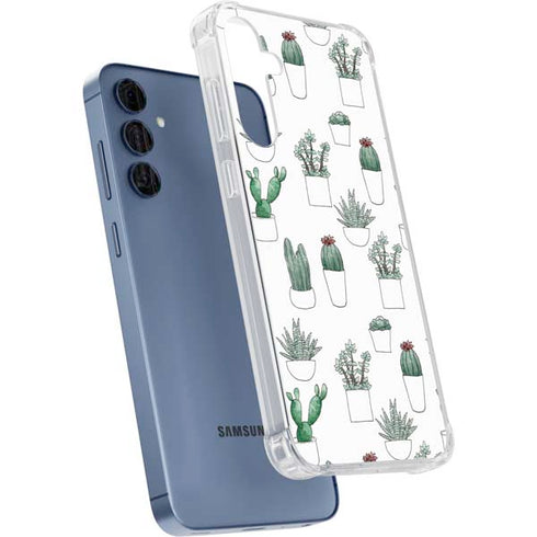Succulent Pattern Galaxy A55 5G Clear Case