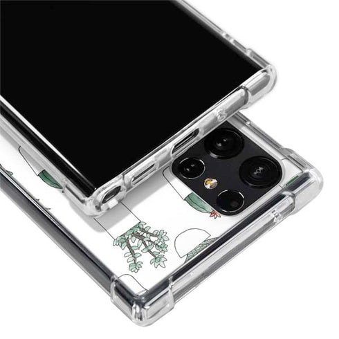 Succulent Pattern Galaxy S22 Ultra Clear Case