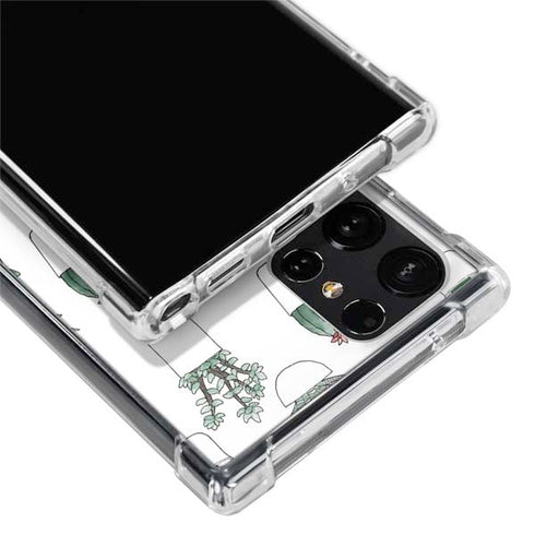 Succulent Pattern Galaxy S23 Ultra Clear Case