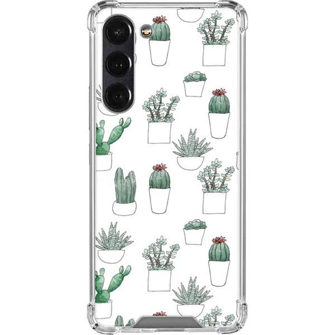 Succulent Pattern Galaxy S24 FE Clear Case