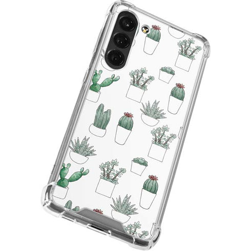 Succulent Pattern Galaxy S24 FE Clear Case