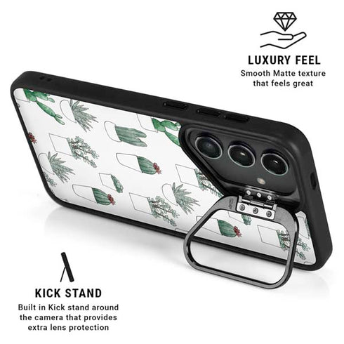 Succulent Pattern Galaxy S25 Kickstand Case
