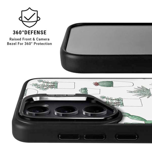 Succulent Pattern Galaxy S24 Plus Kickstand Case