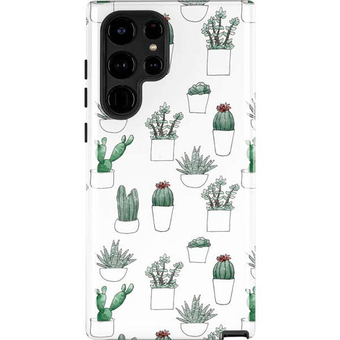 Succulent Pattern Galaxy Cases