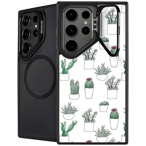 Succulent Pattern Galaxy S25 Ultra Kickstand Case