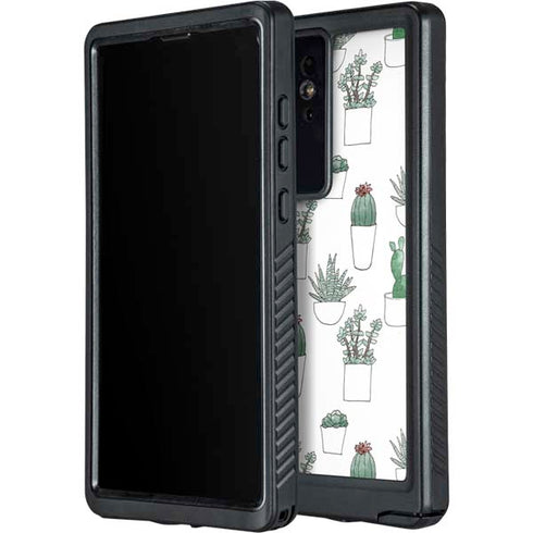 Succulent Pattern Galaxy S24 Ultra Waterproof Case
