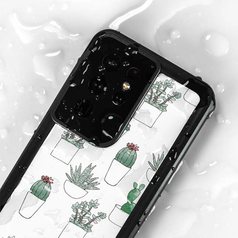 Succulent Pattern Galaxy S24 Ultra Waterproof Case