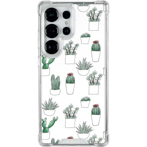 Succulent Pattern Galaxy S25 Ultra Clear Case