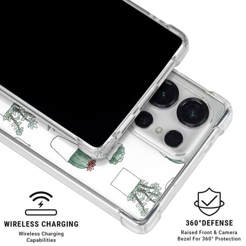 Succulent Pattern Galaxy S25 Ultra Clear Case