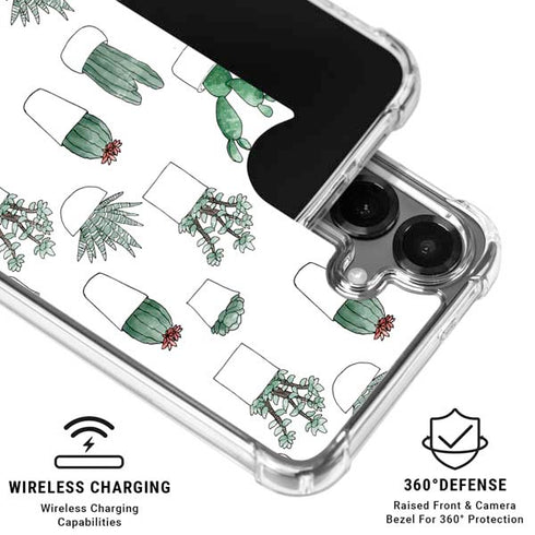 Succulent Pattern Galaxy S26 Plus Clear Case