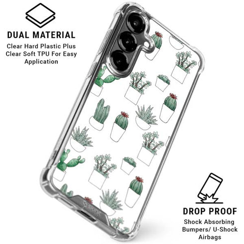 Succulent Pattern Galaxy S26 Plus Clear Case