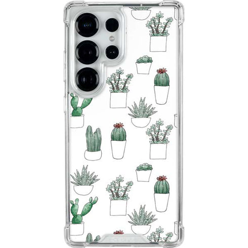 Succulent Pattern Galaxy S26 Ultra Clear Case