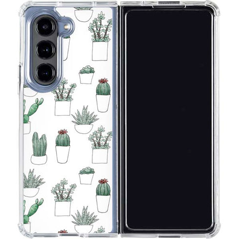 Succulent Pattern Galaxy Z Fold5 5G Clear Case