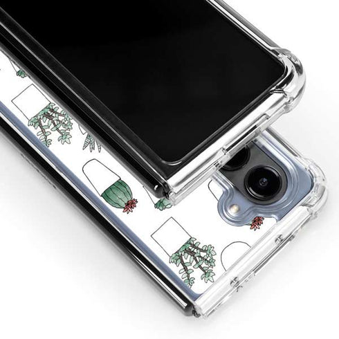 Succulent Pattern Galaxy Z Fold5 5G Clear Case