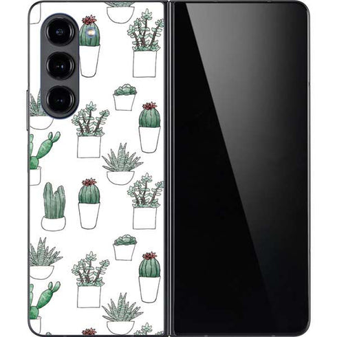 Succulent Pattern Galaxy Z Fold5 5G Skin