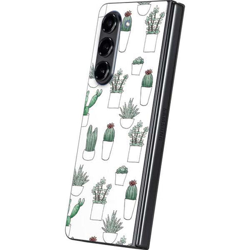 Succulent Pattern Galaxy Z Fold5 5G Skin