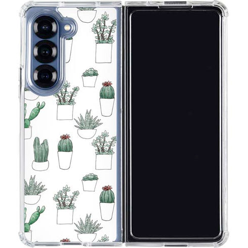Succulent Pattern Galaxy Z Fold7 Clear Case