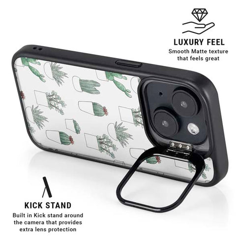 Succulent Pattern iPhone 14 Kickstand Case