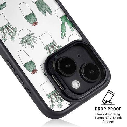 Succulent Pattern iPhone 15 Kickstand Case