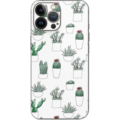 Succulent Pattern iPhone 15 Pro Max Skin