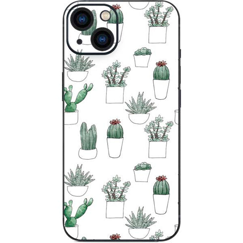 Succulent Pattern iPhone 15 Skin