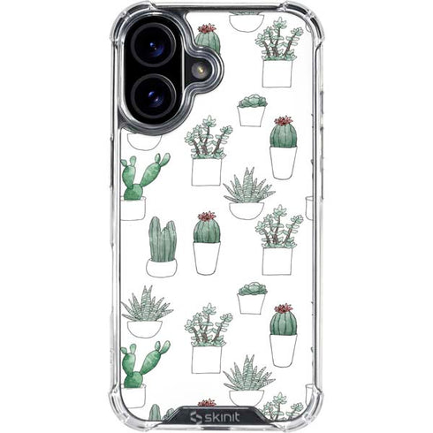 Succulent Pattern iPhone 16 Clear Case