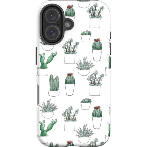 Succulent Pattern iPhone 16 Impact Case