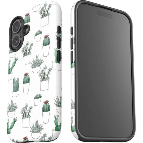 Succulent Pattern iPhone 16 Impact Case