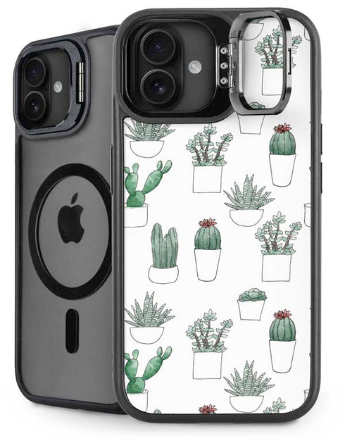 Succulent Pattern iPhone 16 Kickstand Case