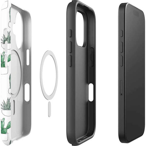 Succulent Pattern iPhone 16 Magsafe Impact Case
