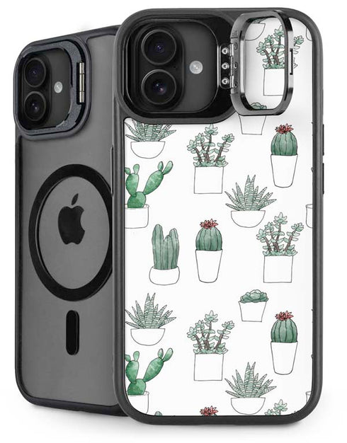 Succulent Pattern iPhone 16 Plus Kickstand Case