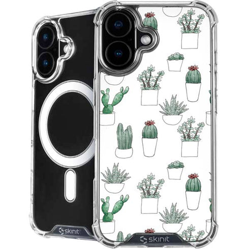 Succulent Pattern iPhone 16 Plus MagSafe Case