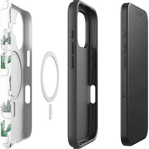 Succulent Pattern iPhone 16 Plus Magsafe Impact Case
