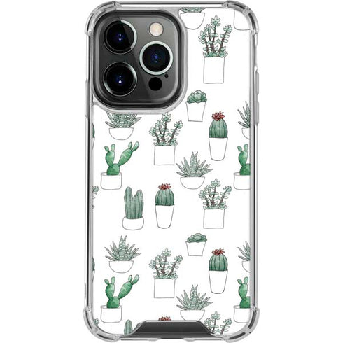 Succulent Pattern iPhone 16 Pro Clear Case