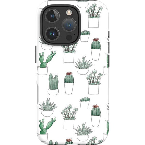 Succulent Pattern iPhone 16 Pro Impact Case