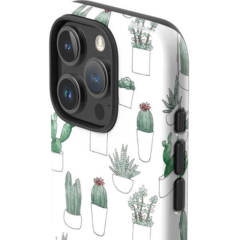 Succulent Pattern iPhone 16 Pro Impact Case
