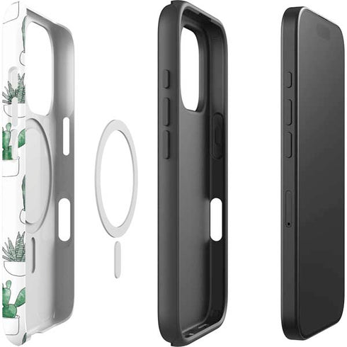 Succulent Pattern iPhone 16 Pro Magsafe Impact Case