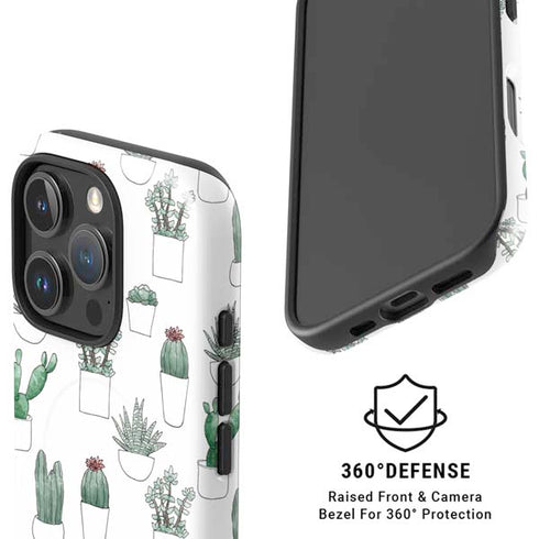 Succulent Pattern iPhone 16 Pro Magsafe Impact Case
