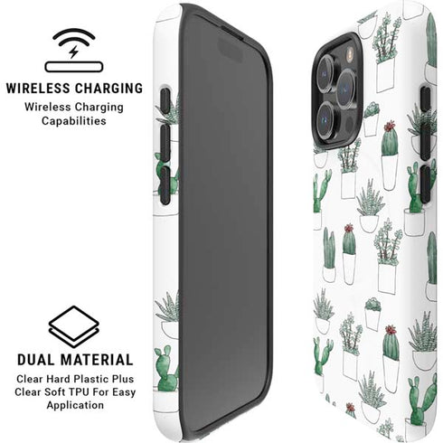 Succulent Pattern iPhone 16 Pro Magsafe Impact Case
