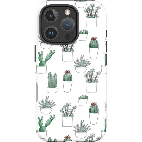 Succulent Pattern iPhone 16 Pro Max Impact Case