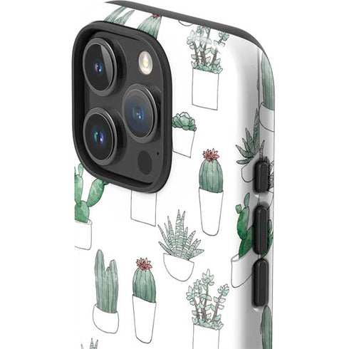 Succulent Pattern iPhone 16 Pro Max Impact Case