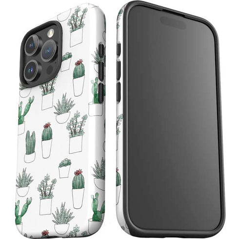 Succulent Pattern iPhone 16 Pro Max Impact Case