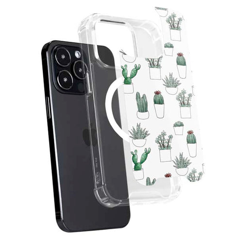 Succulent Pattern iPhone 16 Pro Max MagSafe Case